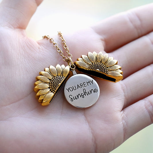 'You Are My Sunshine' Sunflower Pendant